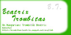 beatrix trombitas business card